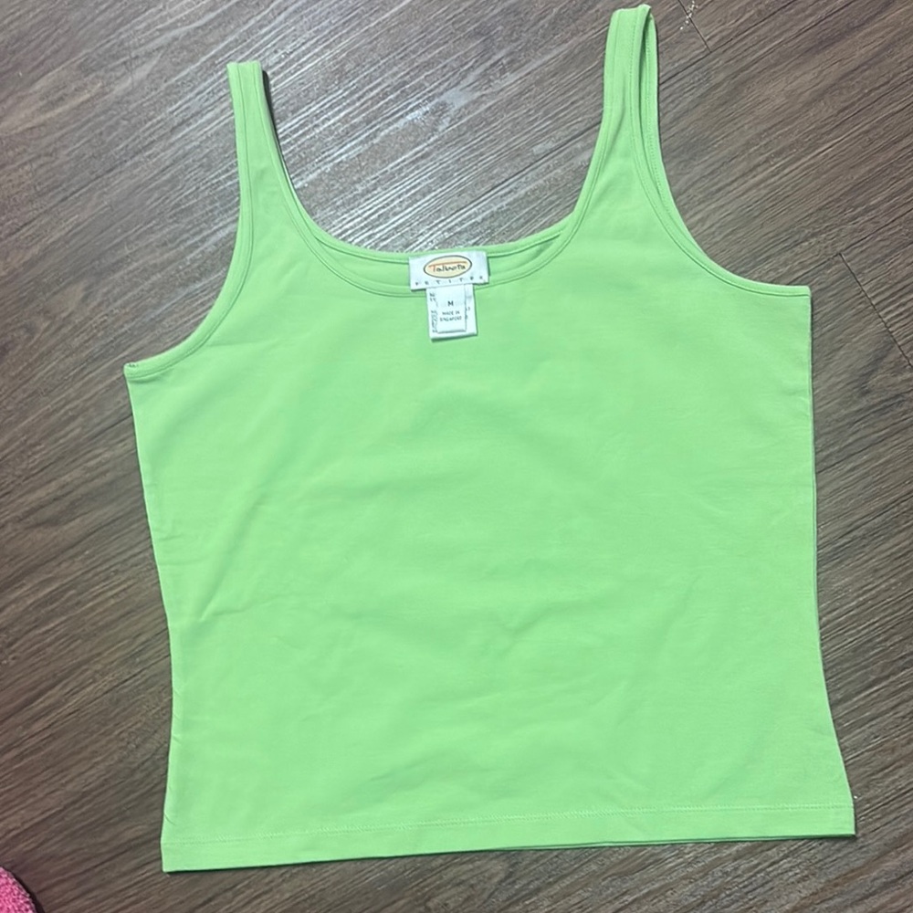 Talbots Med Petite Chic Lime Green Tank Top Excellent Condition Super price!